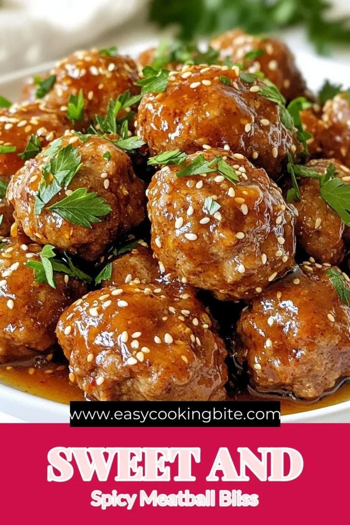 Discover the ultimate flavor bomb with these spicy honey garlic meatballs! This easy honey garlic meatball recipe combines tender baked spicy meatballs with a savory sauce for a meal that's sure to impress. Perfect for family dinners or entertaining, these meatballs are packed with flavor. Try them tonight and elevate your dinner game. Save this recipe for delicious inspirations! #SpicyMeatballs #MeatballRecipe #EasyDinner #HoneyGarlicSauce