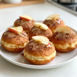This recipe needs a few key items to make the donuts tasty. Here&rsquo;s what you will need: - 1 cup apple cider - 2 tablespoons unsalted butter, melted - 1 large egg - 1/2 cup brown sugar, packed - 1/2 cup granulated sugar - 1 teaspoon vanilla extract - 2 cups all-purpose flour - 1 teaspoon baking powder - 1/2 teaspoon baking soda - 1 teaspoon ground cinnamon - 1/2 teaspoon ground nutmeg - 1/4 teaspoon ground ginger - 1/4 teaspoon salt - 1/2 cup granulated sugar (for coating) - 1 tablespoon ground cinnamon (for coating) To make the donuts even better, you can add some fun toppings. Consider these options: - Light icing made from powdered sugar and apple cider - Thin apple slices for garnish - Extra sprinkle of cinnamon on top You can swap some ingredients if needed. Here are some ideas: - Use fresh apple juice if you don't have cider. - Replace all-purpose flour with a gluten-free mix. - Swap the egg with a flax egg for a vegan option. - Try using coconut oil instead of butter for a dairy-free choice. These tips help you customize the donuts to fit your taste and needs. Enjoy making your baked apple cider donuts! {{ingredient_image_1}} First, you need to preheat your oven to 350&deg;F (175&deg;C). This step is key for even baking. While the oven warms up, grab your donut pan. Grease it well with baking spray or butter to prevent sticking. Next, pour 1 cup of apple cider into a small pot. Bring it to a boil over medium heat. Once it boils, lower the heat and let it simmer. You want to reduce it to about 1/2 cup. This process takes about 10-15 minutes. After reducing, let it cool slightly before using. In a large bowl, combine the melted butter, egg, brown sugar, granulated sugar, vanilla extract, and your reduced apple cider. Whisk these together until they blend well. In another bowl, sift together the flour, baking powder, baking soda, cinnamon, nutmeg, ginger, and salt. This helps mix the dry ingredients evenly. Now it&rsquo;s time to mix the wet and dry ingredients. Gradually add the dry mix to the wet mix. Stir gently until just combined. Don&rsquo;t overmix; a few lumps are okay. To fill the donut pan, you can use a piping bag or a zip-top bag with a corner snipped off. Fill each cavity about halfway with batter. Place the filled donut pan in your preheated oven. Bake for 12-15 minutes. Check doneness by inserting a toothpick into the center. If it comes out clean, your donuts are ready. Once they&rsquo;re baked, let them cool in the pan for about 5 minutes. After that, transfer them to a wire rack to cool completely. To get the best texture in your baked apple cider donuts, focus on the mixing. Combine the wet and dry ingredients gently. You want to mix just until everything is combined. If you overmix, the donuts will be tough. A few lumps are okay; they make your donuts light and airy. The batter should be thick but pourable. Make sure to fill the donut pan only halfway. This allows space for the donuts to rise without spilling over. One common mistake is not reducing the apple cider enough. You want it to be about half a cup. If it&rsquo;s too watery, your donuts won&rsquo;t have strong flavor. Another mistake is overbaking. Keep an eye on your donuts. They only need 12-15 minutes in the oven. A toothpick should come out clean when they&rsquo;re done. Lastly, don&rsquo;t skip the coating. The cinnamon-sugar mix adds a nice crunch and great taste. Coating your donuts while they are warm is key. This helps the cinnamon-sugar stick better. Mix the sugar and cinnamon in a shallow bowl. When the donuts come out of the oven, let them cool for five minutes. Then, toss them gently in the mixture. Make sure to coat all sides. For an extra touch, add a light icing made from powdered sugar and apple cider on top. This makes them even more delicious! Pro Tips Use Fresh Apple Cider: For the best flavor, opt for fresh, unfiltered apple cider rather than store-bought. It enhances the taste of your donuts significantly. Don&rsquo;t Overmix the Batter: Mixing the batter just until combined will ensure your donuts are light and fluffy. Overmixing can lead to dense donuts. Cool Before Coating: Allow the donuts to cool for a few minutes before rolling them in the cinnamon-sugar mixture. This helps the coating stick better. Experiment with Spices: Feel free to add other spices like allspice or cloves to customize the flavor profile of your donuts to your liking. {{image_2}} You can spice up your donuts by adding fun flavors. Consider mixing in chopped apples, which add great texture. You can also fold in some walnuts or pecans for a nutty crunch. If you like chocolate, add mini chocolate chips for a sweet surprise. For a zesty kick, try adding a bit of orange zest. Each of these options can change the flavor and make your donuts unique. While the classic cinnamon-sugar coating is fantastic, you can try other toppings too. For a sweet twist, glaze the donuts with a simple icing made from powdered sugar and apple cider. If you're feeling bold, you can even dip them in melted chocolate. For a healthier option, dust them with unsweetened cocoa powder or a sprinkle of powdered sugar. Each coating gives the donuts a new look and taste. These donuts pair perfectly with several drinks. Enjoy them with a warm cup of coffee for a cozy morning treat. If you prefer tea, a spiced chai complements the flavors well. For something fun, serve them with hot apple cider, enhancing the apple flavor. You could even enjoy them with milk for a classic touch. Each drink choice brings out the best in your baked apple cider donuts. To keep your baked apple cider donuts fresh, place them in an airtight container. A container will help maintain their softness and flavor. Keep them at room temperature for up to three days. If your home is warm or humid, you may want to refrigerate them. However, this can change their texture slightly. You can freeze these donuts for later enjoyment. Allow them to cool completely first. Then, wrap each donut in plastic wrap. Place the wrapped donuts in a freezer-safe bag or container. They can last up to three months in the freezer. When ready to eat, simply take out the desired number of donuts. To reheat the donuts, preheat your oven to 350&deg;F (175&deg;C). Place the donuts on a baking sheet. Heat them for about 5-8 minutes until warm. You can also microwave them for about 10-15 seconds. This method keeps them soft and tasty. Enjoy them fresh as if they were just baked! Yes, you can use fresh apple juice. However, cider has a stronger flavor. This stronger flavor gives the donuts a richer taste. If you use juice, you may want to add more spices to boost the flavor. To keep donuts from sticking, grease the pan well. Use butter or baking spray. Make sure you coat every crevice of the pan. Let the donuts cool for a few minutes before removing them. This helps them release easily. Yes, you can make these donuts gluten-free. Just use a gluten-free flour blend. For vegan donuts, swap the egg for a flax egg. Mix 1 tablespoon of ground flaxseed with 2.5 tablespoons of water. Let it sit for a few minutes to thicken. These baked apple cider donuts last about 3 days at room temperature. Store them in an airtight container. You can also keep them in the fridge for up to a week. If you want to save them longer, freeze the donuts. They can last up to 3 months in the freezer. You learned how to make baked apple cider donuts from scratch. We covered key ingredients, step-by-step instructions, and tips for perfect texture. I shared variations and storage info to keep your donuts fresh. Remember, you can customize the recipe to suit your taste. With these insights, you can create yummy treats that your friends and family will love. Enjoy the process and happy baking!
