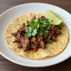 - 2 pounds beef chuck roast - 1 tablespoon olive oil - 1 onion, quartered - 4 cloves garlic, minced - 2 teaspoons ground cumin - 1 teaspoon dried oregano - 1 teaspoon smoked paprika - 1 teaspoon chipotle powder - 1 cup beef broth - 1/4 cup apple cider vinegar - 2 bay leaves - Salt and pepper to taste - Fresh cilantro and lime wedges for serving - Corn tortillas for serving For making beef barbacoa, you need quality ingredients. Start with the beef chuck roast. This cut is juicy and tender, perfect for shredding. Olive oil helps to sear the beef, which adds flavor. The onion and garlic give a base of taste that is hard to beat. Now, let&rsquo;s talk about spices. Ground cumin brings warmth. Dried oregano offers a hint of earthiness. Smoked paprika adds depth. Adjust the chipotle powder for heat based on your taste. For liquid, beef broth gives richness. Apple cider vinegar adds tang and helps tenderize the meat. The bay leaves enhance the overall flavor. Don't forget salt and pepper to make everything pop. To serve, use fresh cilantro and lime wedges. They add brightness to the dish. Corn tortillas are a must; they help wrap up all that delicious barbacoa! Enjoy every bite! {{ingredient_image_1}} - Searing the beef: First, set your Instant Pot to saut&eacute; mode. Add one tablespoon of olive oil once it's hot. Place the beef chunks in the pot. Sear them until they turn brown on all sides. This takes about 5-7 minutes. Remove the beef and set it aside. - Saut&eacute;ing the onions and garlic: Next, put the quartered onion into the pot. Saut&eacute; it for about 3 minutes until it looks clear. Then, add the minced garlic and cook for 1 more minute. You want the garlic to smell good but not burn. - Adding spices and deglazing the pot: After that, add the spices. Sprinkle in 2 teaspoons of ground cumin, 1 teaspoon of dried oregano, 1 teaspoon of smoked paprika, and 1 teaspoon of chipotle powder. Stir this mix for about 30 seconds. Then pour in 1 cup of beef broth and 1/4 cup of apple cider vinegar. Scrape the bottom of the pot with a spoon. This lifts the tasty bits stuck to the pot. - Pressure cooking the beef: Now, return the seared beef to the pot. Add in 2 bay leaves as well. Close the lid securely. Set the Instant Pot to cook on high pressure for 65 minutes. - Natural and quick release of pressure: When the cooking time ends, let the pot sit for 20 minutes to release pressure naturally. After that, you can do a quick release for any remaining pressure. - Shredding the beef: Open the lid and take out the bay leaves. Use two forks to shred the beef in the pot. Mix the beef with the juices. This step makes it juicier and tastier. - Adjusting seasoning: Finally, taste your barbacoa. Add salt and pepper if needed. This small step can make a big difference in flavor. Serve your beef barbacoa in warm corn tortillas. Top it with fresh cilantro and lime juice for a burst of freshness. Enjoy your delicious creation! How to properly deglaze the pot After you sear the beef, you need to deglaze the pot. Pour the beef broth and apple cider vinegar into the pot. Use a wooden spoon to scrape any brown bits. This adds great flavor to your dish. Don't skip this step; it makes a difference! Importance of natural pressure release After cooking, let the Instant Pot release pressure naturally for 20 minutes. This helps keep the beef tender and juicy. If you quick release too soon, your beef may end up tough. Give it time to relax! Tips for balancing spices To balance the spices, taste as you go. If it feels too spicy, add a bit more beef broth. A sprinkle of sugar can also help tone down the heat. Adjusting flavors is key to a perfect dish. Suggestions for serving with toppings Serve your beef barbacoa in warm corn tortillas. Top with fresh cilantro and a squeeze of lime. Diced onions and salsa add a nice crunch. These toppings bring out the best in your meal. Searing mistakes When searing beef, do not overcrowd the pot. Cook in batches to get a good brown color. This enhances the flavor. If you add too much at once, the beef will steam instead of sear. Overly tough beef issues If your beef is tough, it may not have cooked long enough. Make sure to follow the cooking time closely. If you use lean cuts, they can also turn out dry. Always stick with chuck roast for the best results. Pro Tips Choose the Right Cut: Opt for beef chuck roast for its marbling and tenderness, which will yield juicy, flavorful barbacoa. Adjust the Spice Level: Feel free to modify the amount of chipotle powder based on your spice preference, or substitute with smoked paprika for a milder flavor. Let it Rest: After shredding the beef, allow it to sit in the juices for a few minutes to absorb flavor and moisture before serving. Serve with Fresh Ingredients: Enhance the dish with fresh toppings like diced onions, cilantro, and lime wedges to elevate the overall flavor profile. {{image_2}} You can use different cuts of meat for barbacoa. Brisket is a great option. It has a rich flavor and becomes tender when cooked. Flank steak also works well. It has a nice texture and absorbs spices well. If you're looking for a vegetarian option, try jackfruit. It shreds like beef and soaks up flavors. Mushrooms are another tasty choice. They add a nice umami flavor and are easy to cook. You can adjust the spice levels based on your taste. If you like it hot, add more chipotle powder. You can also try other spices. Cumin adds warmth, while smoked paprika gives a nice depth. For a unique twist, add cinnamon or allspice. These spices can enhance the flavor and make it more interesting. There are many fun ways to serve barbacoa. You can make tacos with warm corn tortillas. Add fresh cilantro and a squeeze of lime for brightness. You can also serve it over rice or in a salad. Pair it with sides like black beans or grilled corn for a full meal. Don't forget to add toppings like diced onions, salsa, or avocado for extra flavor and texture. To store leftover beef barbacoa, let it cool first. Place it in an airtight container. This keeps the beef moist and tasty. You can store it in the fridge for up to four days. If you notice any off smells or changes in color, it&rsquo;s best to toss it. To freeze barbacoa, make sure it is completely cool. Use freezer-safe bags or containers. Remove as much air as possible to avoid freezer burn. Barbacoa can last for up to three months in the freezer. When you want to eat it, thaw it in the fridge overnight. For reheating, you can use the microwave or stovetop. Just add a splash of broth to keep it juicy. You can use barbacoa in various dishes. Try it in tacos, burritos, or salads. It makes for a great filling for quesadillas too. You can store barbacoa in portion sizes. This makes it easy to grab a quick meal. Just reheat what you need, and enjoy! Barbacoa is a traditional Mexican dish. It usually features beef, lamb, or goat. The meat is slow-cooked until tender. The origin comes from the Taino people of the Caribbean. They used a wooden frame over an open fire to cook meat. Today, barbacoa is popular in many Latin American countries. Each area has its own twist on the dish. Yes, you can make barbacoa using a slow cooker or a Dutch oven. For a slow cooker, follow these steps: - Sear the beef in a pan first. - Transfer the beef and other ingredients to the slow cooker. - Cook on low for 8 hours or high for 4 hours. If you use a Dutch oven, sear the beef and saut&eacute; the aromatics as before. Then, cover and cook on low heat for about 3 to 4 hours. Check the meat until it is fork-tender. Reheating is easy! You can use the stovetop or microwave. For the stovetop, place the barbacoa in a pan. Add a splash of beef broth or water to keep it moist. Heat over low until warm. Stir occasionally to avoid sticking. If you use a microwave, place the barbacoa in a microwave-safe dish. Add a little broth and cover it with a lid. Heat in short bursts, stirring in between, until warmed through. This method helps keep it juicy and tasty. In this post, we explored making delicious barbacoa. We covered main ingredients, spices, and steps from prep to serving. You learned tips to avoid common mistakes and how to store leftovers. Finally, we discussed variations in meat and spice levels. Remember, this dish is more than just food; it&rsquo;s about sharing and enjoying with others. With these steps, you can make barbacoa that impresses everyone around your table. Enjoy your cooking adventure!