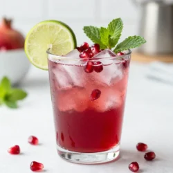 - 1 cup pomegranate juice - 1 cup sparkling water - 2 tablespoons fresh lime juice - 1 tablespoon agave syrup (optional) - Pomegranate seeds - Lime slices - Fresh mint leaves - Pitcher - Glasses - Ice cubes To make the Sparkling Pomegranate Mocktail, gather these simple ingredients. You need pomegranate juice for sweetness and color. Sparkling water adds the fun fizz. Fresh lime juice gives a zesty kick. If you like a sweeter drink, add agave syrup. For garnishes, pomegranate seeds look lovely. Lime slices on the rim add a pop of color. Fresh mint leaves bring a fresh scent and taste. You&rsquo;ll need a pitcher to mix the drink. Use glasses for serving and some ice cubes to keep it cool. With these items ready, you can start your refreshing drink journey! {{ingredient_image_1}} To start, grab a large pitcher. Add 1 cup of pomegranate juice to the pitcher. Next, squeeze in 2 tablespoons of fresh lime juice. If you like it sweet, add 1 tablespoon of agave syrup. Stir all the ingredients well until mixed. This mixture creates a bright and tangy base for your drink. Now, get your serving glasses. Fill each glass with ice cubes. Pour the pomegranate mixture into the glasses until they are halfway full. Then, top each glass with 1 cup of sparkling water. Watch the bubbles rise! This makes the drink fizzy and fun to enjoy. Gently stir the drink. This helps mix the sparkling water with the pomegranate blend. Now for the fun part: garnish! Sprinkle some pomegranate seeds on top. Add a slice of lime to the rim of each glass. Finally, place a few fresh mint leaves on top. This adds a pop of color and fresh flavor. To make your mocktail just right, you can adjust the sweetness. If you want it sweeter, add more agave syrup. If you prefer it less sweet, skip the syrup. Taste as you go. This way, you get the flavor you love. Choosing the best sparkling water is also key. Look for a brand with fine bubbles. This gives your drink a nice fizz. You can pick plain sparkling water or flavored ones to add a twist. For a festive look, serve your mocktail in fun glasses. You can use clear glasses to show off the bright colors. A tall glass can make your drink look fancy. You can also rim the glasses with sugar or salt. This adds extra flavor and makes it eye-catching. Add some ice cubes for that refreshing chill. Pomegranate juice brings many health perks. It&rsquo;s full of antioxidants. These can help fight free radicals in your body. It may also support heart health. Lime juice is not just tasty; it&rsquo;s healthy too. It can help with digestion and boost your immune system. The vitamin C in lime juice gives your health a nice boost. Enjoying this mocktail is a fun way to get these benefits! Pro Tips Use Fresh Ingredients: Always opt for fresh lime juice and mint leaves to enhance the flavors of your mocktail. Chill Your Ingredients: For the best experience, chill your pomegranate juice and sparkling water before mixing. Adjust Sweetness to Taste: If you prefer a sweeter drink, feel free to add more agave syrup or even a splash of simple syrup. Garnish Creatively: Use additional garnishes like citrus zest or edible flowers for an impressive presentation. {{image_2}} You can switch up the flavors with other fruit juices. Try using cranberry juice for a tart kick. Orange juice adds a sunny taste and a fresh feel. Mix and match to find your favorite combo. Each juice brings a new twist to the mocktail. Herbs can bring a whole new level to your drink. Adding fresh basil gives a sweet and earthy flavor. Rosemary offers a fragrant and bold note. Just a few leaves can change your drink in a fun way. Experiment with different herbs to find your perfect mix. Using seasonal fruits can make your mocktail even more special. In summer, try adding fresh berries for color and taste. In winter, pomegranate pairs well with citrus fruits. These changes can make your drink fit any holiday or event. Enjoy crafting a drink that reflects the season! To store your leftover mocktail, put it in a pitcher with a lid. This keeps the drink fresh in the fridge. Use it within two days for the best taste. If you have leftover garnishes like mint leaves or lime slices, keep them in a separate container. Cover them with a damp paper towel. This helps them stay fresh and green. Pomegranate juice can last about a week in the fridge after opening. Lime juice lasts around two weeks if stored in the fridge. Always check for any off smell or change in color before using. If you buy fresh lime, keep it in the fridge for about a week. Prep your pomegranate juice and lime juice ahead of time. You can mix them and store in the fridge. This makes it easy to whip up the mocktail when you want it. You can also pre-slice your garnishes. Store them in the fridge until you are ready to serve. This way, you can enjoy your drink without much hassle. A Sparkling Pomegranate Mocktail is a fun, fizzy drink. It combines pomegranate juice, sparkling water, and fresh lime juice. This drink is refreshing and perfect for any occasion. You can add agave syrup for extra sweetness. It&rsquo;s garnished with pomegranate seeds, lime slices, and mint leaves for a colorful look. You will love how it looks and tastes! Yes, you can prepare this mocktail ahead of time. Mix the pomegranate juice, lime juice, and agave syrup first. Store this mix in the fridge for up to 24 hours. When you're ready to serve, add sparkling water and ice. This keeps the drink fizzy and fresh. Just remember to add the garnishes right before serving. You can easily adjust the sweetness of your mocktail. Start by reducing or skipping the agave syrup. This change will make the drink less sweet without losing flavor. You can also add more lime juice for a tangy taste. Sparkling water can help balance the flavors too. Play around with these adjustments until you find your perfect mix! You learned how to create a delicious sparkling pomegranate mocktail with ease. We covered the main ingredients, equipment, and steps to make it delightful. The mocktail's health benefits and presentation tips can impress guests. Feel free to experiment with fruit variations or enhance flavors. Store leftovers properly for later enjoyment. This refreshing drink is perfect for any event. You can now make a flavorful mocktail that everyone will love! Enjoy your creation and share it with friends and family.