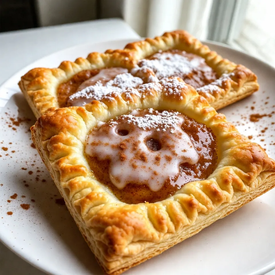 - 2 cups all-purpose flour - 1/2 teaspoon salt - 1/4 teaspoon baking powder - 1/2 cup unsalted butter, cold and cubed - 1/4 cup granulated sugar - 1/4 cup brown sugar, packed - 1 large egg, beaten - 1 tablespoon vanilla extract - 1 tablespoon milk - 1/2 cup brown sugar, packed - 1 tablespoon ground cinnamon - 2 tablespoons all-purpose flour - 1 cup powdered sugar - 2 tablespoons milk (or more for consistency) - Extra cinnamon for dusting (optional) This recipe for Brown Sugar Cinnamon Pop Tart Bars uses simple, easy-to-find ingredients. The dough requires flour, salt, baking powder, and butter. You also need sugars, an egg, vanilla, and milk to bind it all together. For the filling, you mix brown sugar, cinnamon, and flour. This blend gives the bars their sweet and spicy flavor. Finally, the topping has powdered sugar mixed with milk. This glaze makes the bars look and taste amazing. You can dust extra cinnamon on top for more flavor. With these ingredients, you can create a treat that is fun to make and delicious to eat! {{ingredient_image_1}} First, preheat your oven to 350°F (175°C). This step is key for even baking. Next, get an 8x8 inch baking pan. Line it with parchment paper. Leave some overhang. This makes it easy to lift out your bars later. In a large mixing bowl, combine 2 cups of all-purpose flour, 1/2 teaspoon salt, and 1/4 teaspoon baking powder. Add 1/2 cup of cold cubed butter. Mix it all until it looks like coarse crumbs. Then, stir in 1/4 cup granulated sugar, 1/4 cup brown sugar, 1 beaten egg, 1 tablespoon vanilla extract, and 1 tablespoon milk. Mix until it forms a nice dough. Set aside 1/3 of the dough for the topping. Take the rest and press it into the bottom of your prepared pan. Make sure it’s even. This will be the base of your pop tart bars. In a small bowl, mix 1/2 cup packed brown sugar, 1 tablespoon ground cinnamon, and 2 tablespoons all-purpose flour. Sprinkle this filling evenly over the dough in the pan. The sweet smell will make you excited! Roll out the set-aside dough on a floured surface. Aim for a size that matches the pan. Place it over the filling. If you want, cut slits in the dough or poke it with a fork. This helps steam escape. Bake the pan in the oven for 25-30 minutes. Look for a golden brown top. Once baked, take the pan out of the oven. Let it cool for about 10 minutes. Lift the bars out using the parchment overhang. Place them on a wire rack to cool completely. In another bowl, whisk together 1 cup powdered sugar and 2 tablespoons milk for the glaze. Drizzle this over the cooled bars. Add a dusting of cinnamon if you like. Cut into squares or rectangles and enjoy! To make the dough just right, keep your butter cold. Cold butter helps create a flaky texture. When mixing, stop as soon as you see crumbs. Overmixing makes the dough tough. Use a light touch when adding the sugars and egg. This keeps your dough soft and easy to work with. For the filling, use packed brown sugar. This gives a rich, sweet flavor. Mix the brown sugar with ground cinnamon and a bit of flour. The flour helps bind everything. Be sure to sprinkle it evenly over the dough. This way, every bite has that lovely cinnamon taste. When glazing, whisk the powdered sugar and milk until smooth. If it’s too thick, add more milk slowly. You want a drizzle that flows nicely. Once the bars cool, drizzle the glaze on top. For a fun touch, sprinkle extra cinnamon on the glaze. This adds flavor and looks great too! Pro Tips Chill the Dough: For the best texture, make sure your butter is very cold and consider chilling the dough for 30 minutes before rolling it out. Measure Ingredients Accurately: Use a kitchen scale for precise measurements, especially for the flour and sugars, to ensure consistent results. Customize the Filling: Feel free to mix in chopped nuts, chocolate chips, or dried fruit to the filling for added flavor and texture. Make Ahead: These bars can be made a day in advance and stored in an airtight container. The flavor will deepen as they sit! {{image_2}} You can switch up the filling to create fun flavors. Try using fruit jams like strawberry or raspberry. Nut butter mixed with banana can also make a tasty option. Another idea is to use chocolate spread with a sprinkle of nuts. Each filling adds its own twist to the bars. To make these bars gluten-free, use a gluten-free flour blend. Many blends work well in this recipe. Ensure to check that your baking powder is gluten-free too. The texture may differ slightly, but the taste will still shine through. Get creative with the glaze! Instead of plain milk, try orange juice for a citrus twist. You can also add vanilla or almond extract for added flavor. For a chocolate glaze, mix cocoa powder into the powdered sugar and milk. Each glaze can transform the look and taste of your pop tart bars. To keep your Brown Sugar Cinnamon Pop Tart Bars fresh, store them in an airtight container. Make sure the bars are completely cool before placing them in the container. This helps prevent moisture from making the bars soggy. You can keep them at room temperature for up to three days. If you want to freeze these tasty bars, wrap them tightly in plastic wrap. Then place them in a freezer-safe bag or container. This method helps keep them fresh for up to three months. When you're ready to eat, just thaw them in the fridge overnight. You can also warm them in the microwave for a few seconds for that fresh-baked taste. These bars taste best when fresh, but they can last a while if stored right. At room temperature, they stay good for about three days. In the fridge, they can last up to a week. For the best taste, try to eat them within the first few days. Keeping them sealed tight helps maintain their flavor and texture. Yes, you can make these bars ahead of time. Prepare them and let them cool. After cooling, store them in an airtight container. They stay fresh for up to three days. If you want to keep them longer, freeze them. Just thaw before serving. The bars are done when the top is golden brown. You can also check by inserting a toothpick in the center. If it comes out clean, the bars are ready. Baking usually takes 25 to 30 minutes, but ovens can vary. You can use coconut oil or margarine as a substitute. Both will work well to keep the bars moist. Just make sure to use the same amount as the butter called for in the recipe. Yes, you can use various sugars. Light brown sugar or even maple sugar can work. Each will give a slightly different flavor but will still taste great. Just remember to keep the same amount as in the recipe. You learned how to make delicious brown sugar cinnamon pop tart bars. We discussed the key ingredients for the dough, filling, and toppings. You now know the step-by-step instructions and helpful tips to make your bars perfect every time. Consider trying different fillings and glazes to switch things up. Proper storage will keep them fresh and tasty. With these insights, you can confidently create and enjoy these tasty treats, ensuring every bite brings joy.