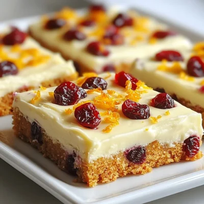 Cranberry Bliss Bars Delightful Holiday Treat Recipe